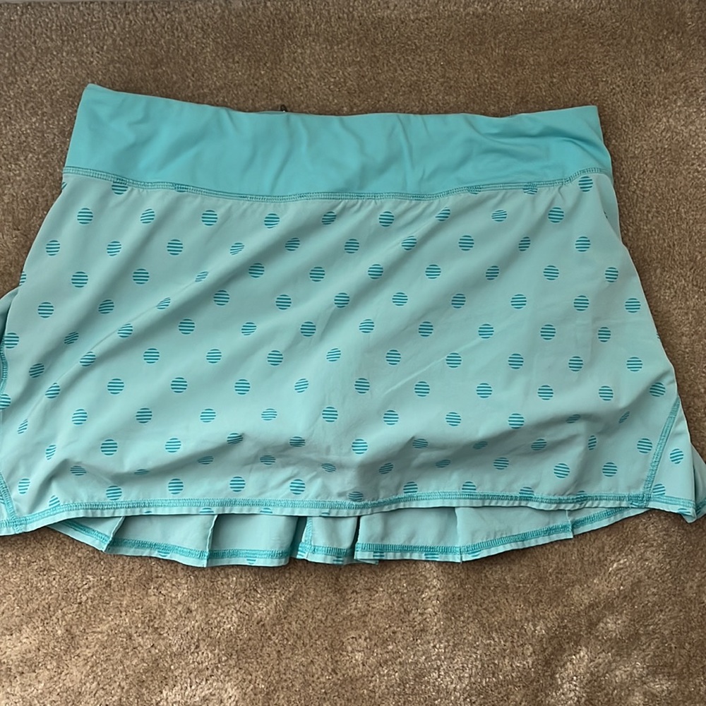 Lululemon Pace Setter Skirt Stripe Dot Angel Blue - Picture 10 of 11